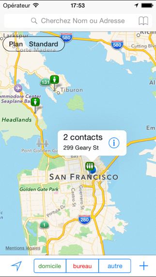 Screenshot #1 pour Sidewalk - Mapper vos contacts