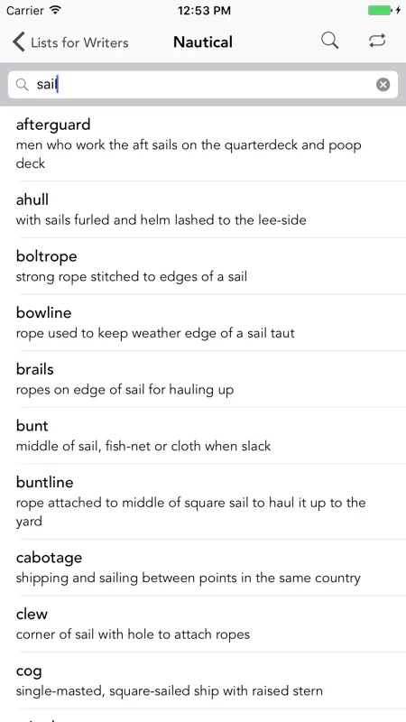 Lists for Writers screenshot 5 of 5
