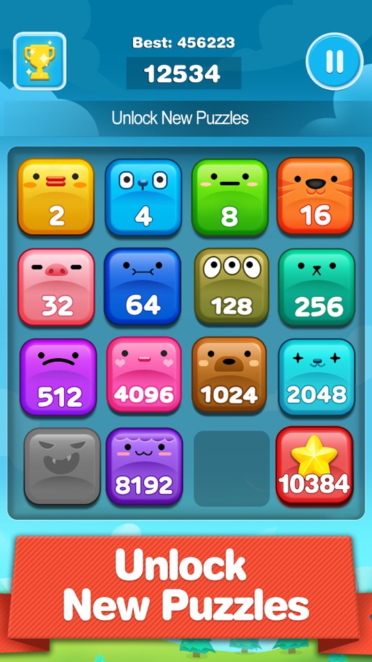 #6. 2048: New Number Tile App (iOS) 来自: puzzle games for free