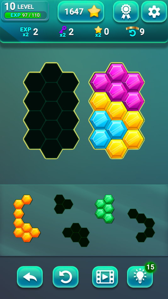 #4. Hexa Gems Puzzle (iOS) 由: Vladimir Shenkel