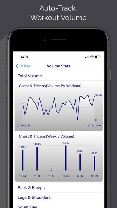 FitTrax - Workout Tracking Screenshot