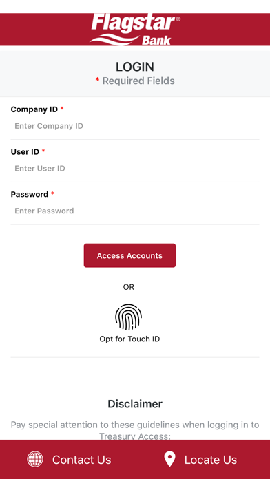 Screenshot #1 pour Flagstar Bank Treasury Access
