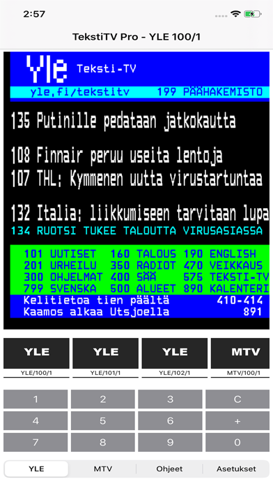 TekstiTV Screenshot