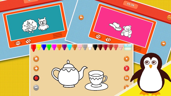 小企鹅的奇妙绘画涂色世界123