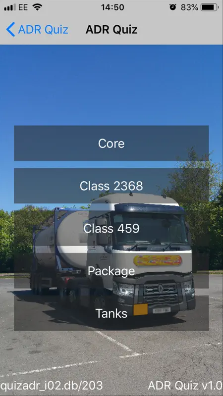 ADR Quiz Dangerous Goods screenshot 2 of 8