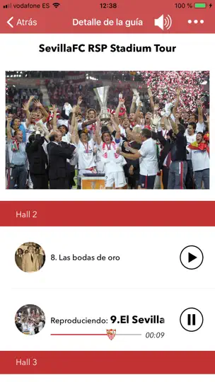 Captura de pantalla de SevillaFC RSP Stadium Tour en iPhone 2
