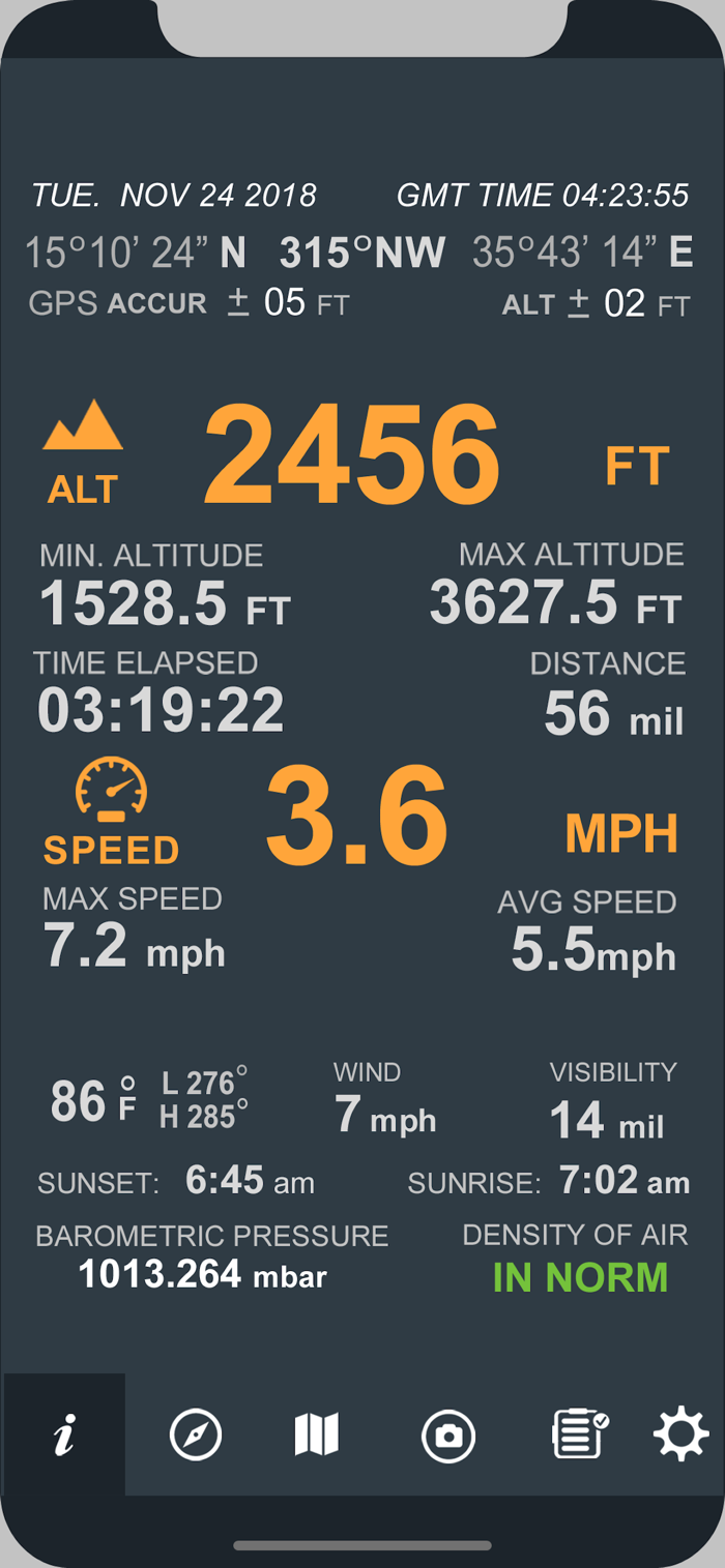 Trip Pages (Compass,Altimeter)