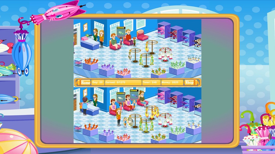 #4. Happy Umbrellas Store game (iOS) Podle: hong chen