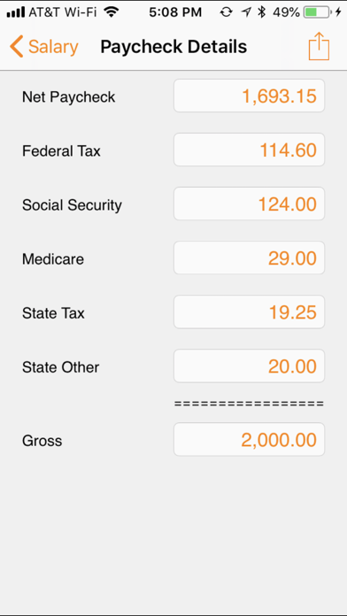 Screenshot #3 pour Paycheck Calc