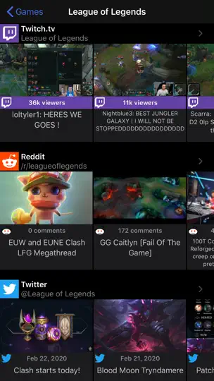 Capture d'écran de Game Connect - Twitch Streams sur iPhone 7