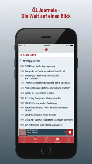 Screenshot von Österreich 1 auf dem iPhone 4