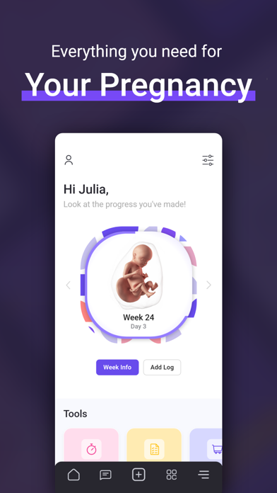 PREGGY - Premium Pregnancy App Screenshot