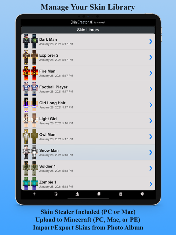 Screenshot #5 pour Skin Creator 3D for Minecraft