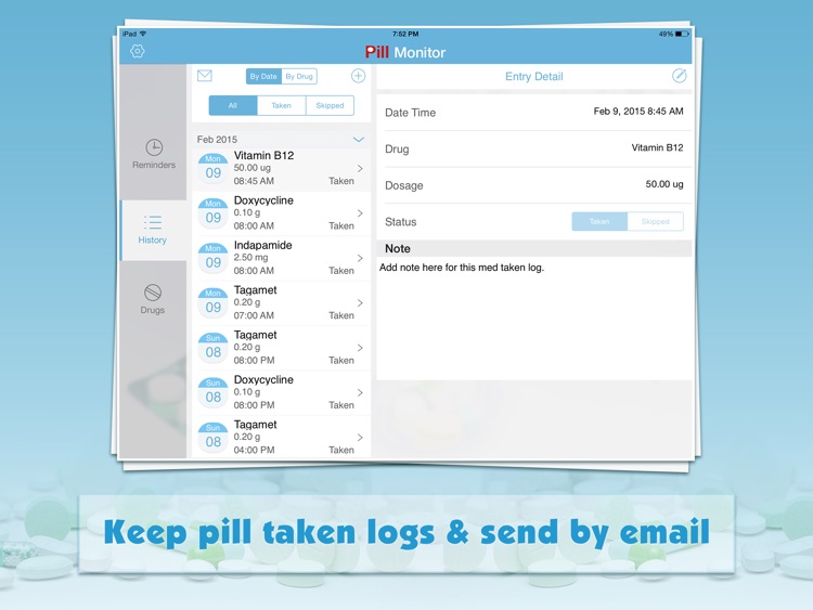 Pill Monitor Pro for iPad