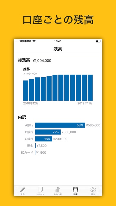 MoneyLog - やさしい家計簿 マネーログ screenshot1