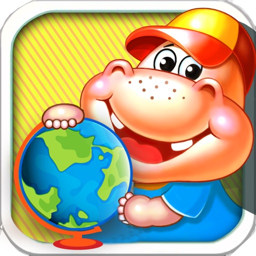 SHAPE PUZZLE-KIDS EDUCATIONAL WORD LEARNING GAME APP WITH HIPPO