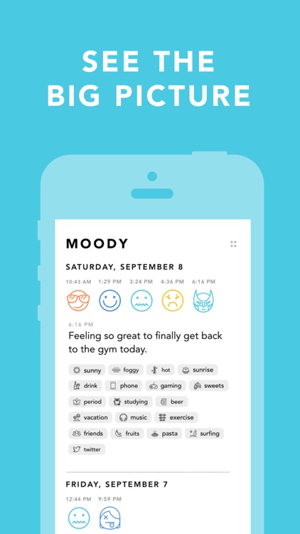 Moody: Mood Tracker & Journal screenshot-7