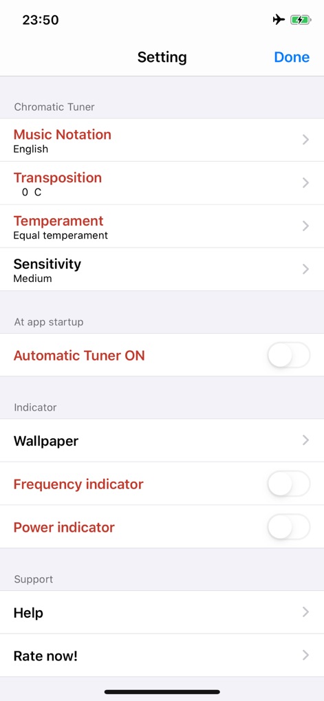 Tuner Lite by Piascore - Explore the robust settings menu, offering granular control over Music Notation and options to customize the Wallpaper for user preference.