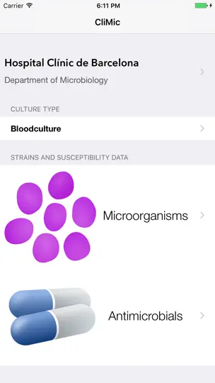 Captura de pantalla de CliMic en iPhone 1