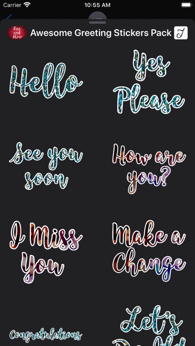 Awesome Greetings Sticker Pack Screenshot