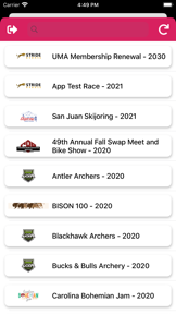 Stride Events Check In screenshot