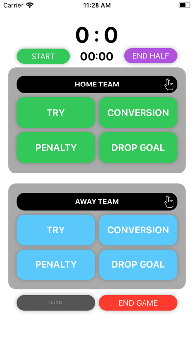 Screenshot #1 pour Rugby Scorer Lite