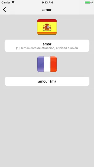 Capture d'écran de Espagnol-Français sur iPhone 2