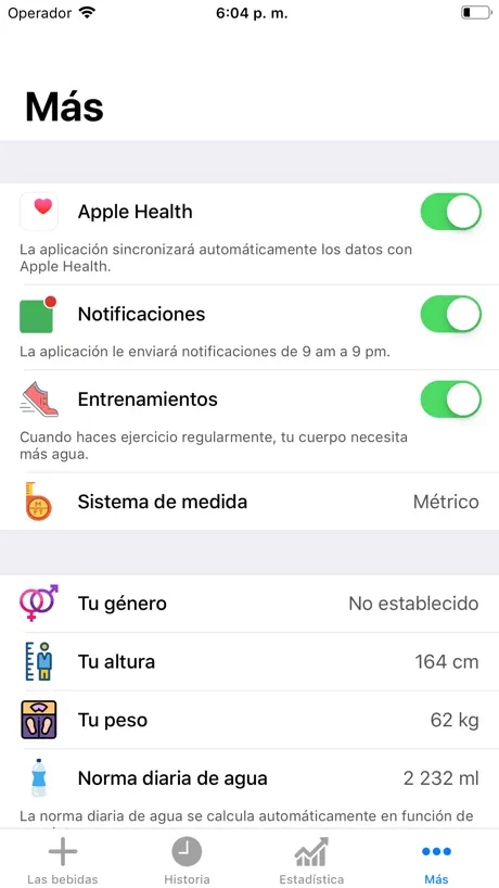 Balance de agua - Beber agua