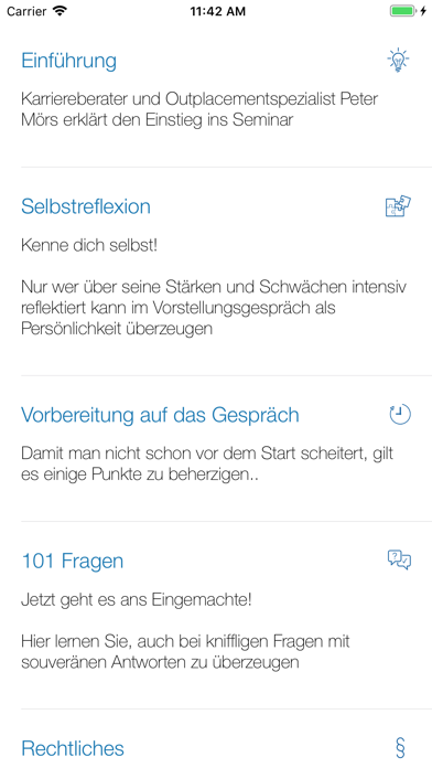 Vorstellungsgespräch Screenshot