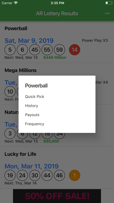 AR Lotto Results screenshot 2