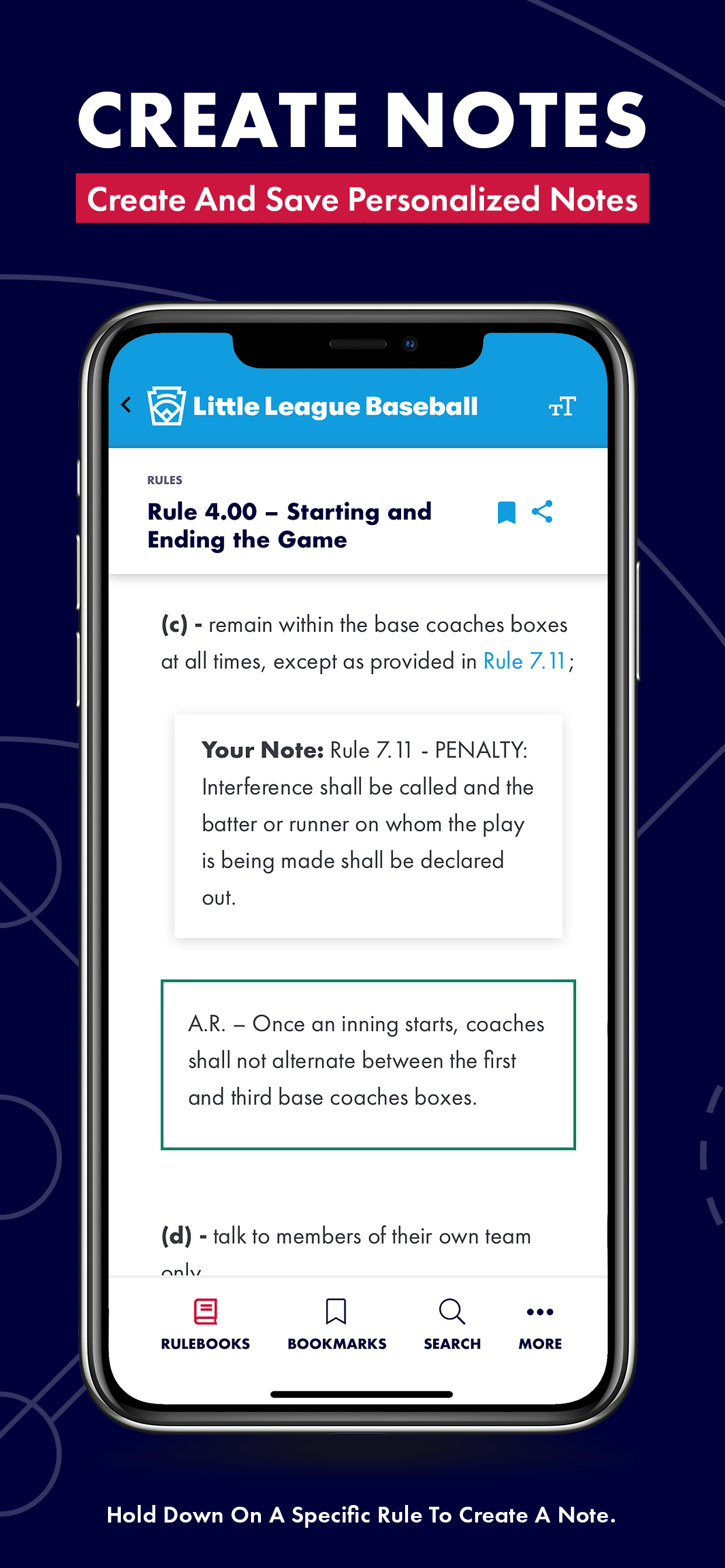 Little League Rulebook