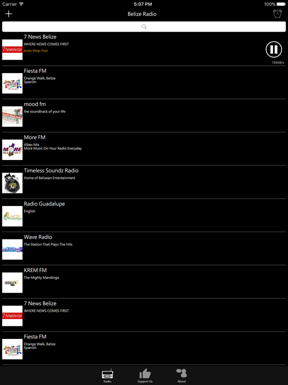 Belize Radio iPad screenshot 2 - Entertainment app