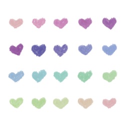 Watercolor Hearts Stickers