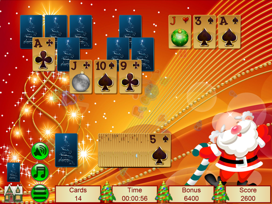 Xmas TriPeaks Card Solitaire iPad screenshot
