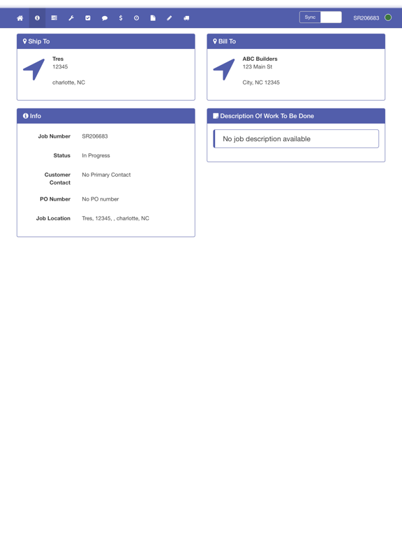 FieldServio Tech Entry iPad screenshot 2 - Business app