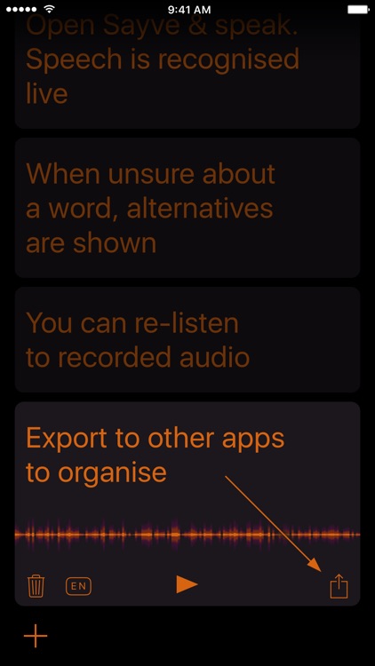 Sayve: record and transcribe screenshot-3