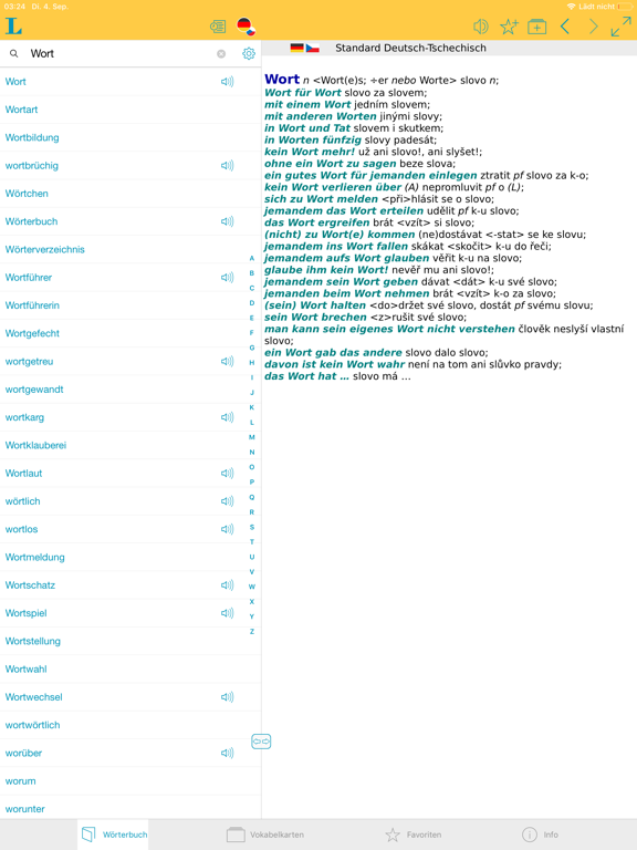Screenshot #4 pour Tschechisch DE Wörterbuch