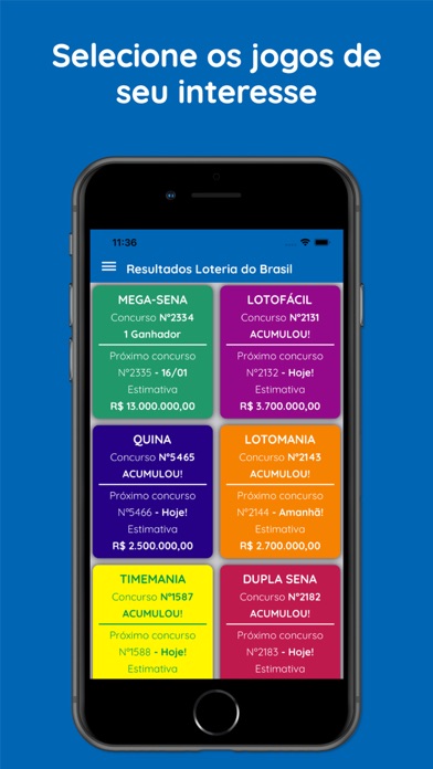 Resultados Loteria do Brasil Screenshot