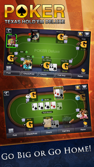 Texas HoldEm Poker Deluxe for iPhone screenshot 2