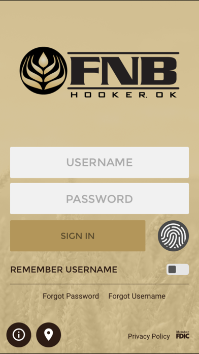 First National Bank of Hooker Screenshot