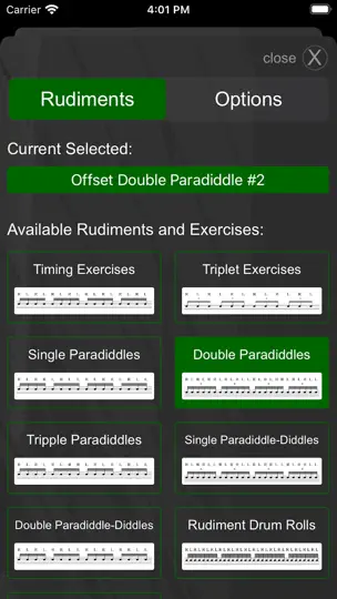 Capture d'écran de Drummer ITP - Rudiment Trainer sur iPhone 2