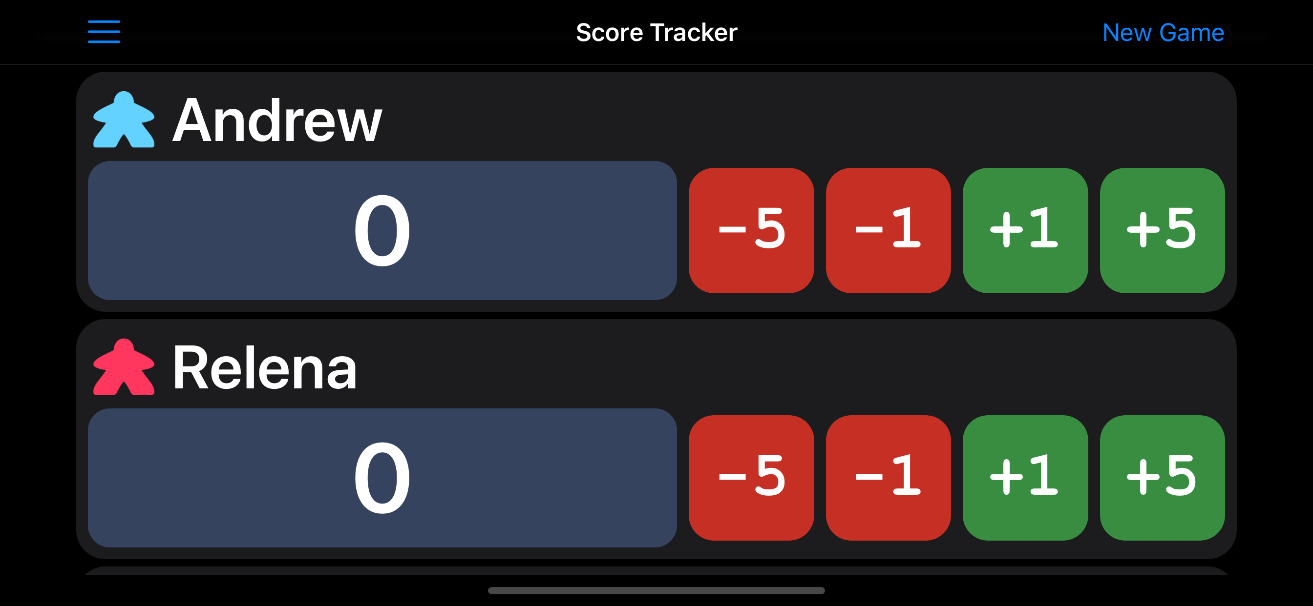 Game Score Tracker