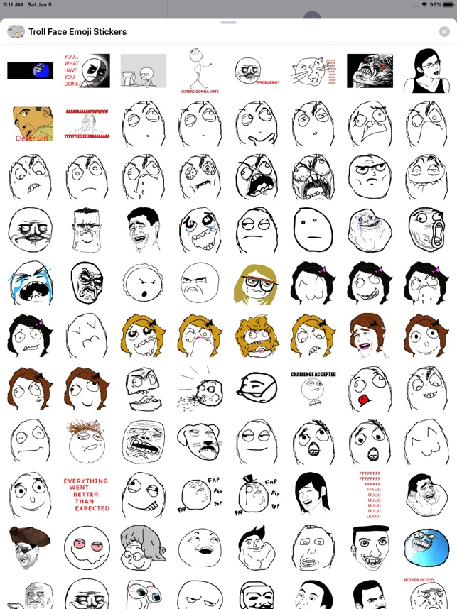 Emoji Troll Face