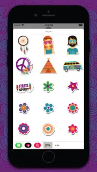 Hippie Bohemian Love Stickers iphone bilder 1