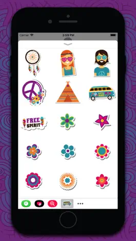 Game screenshot Hippie Bohemian Love Stickers apk