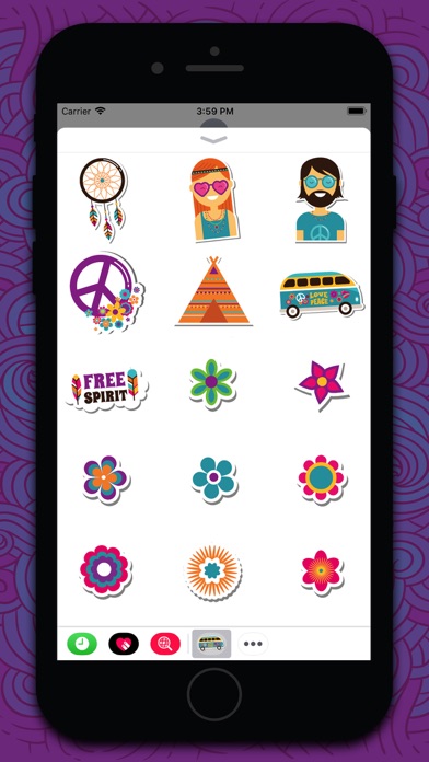 Screenshot #2 pour Stickers d'amour hippie-bohème