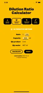 Dilution Ratio Calculator screenshot #3 for iPhone
