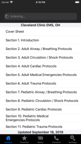 Cleveland Clinic EMS Protocols screenshot