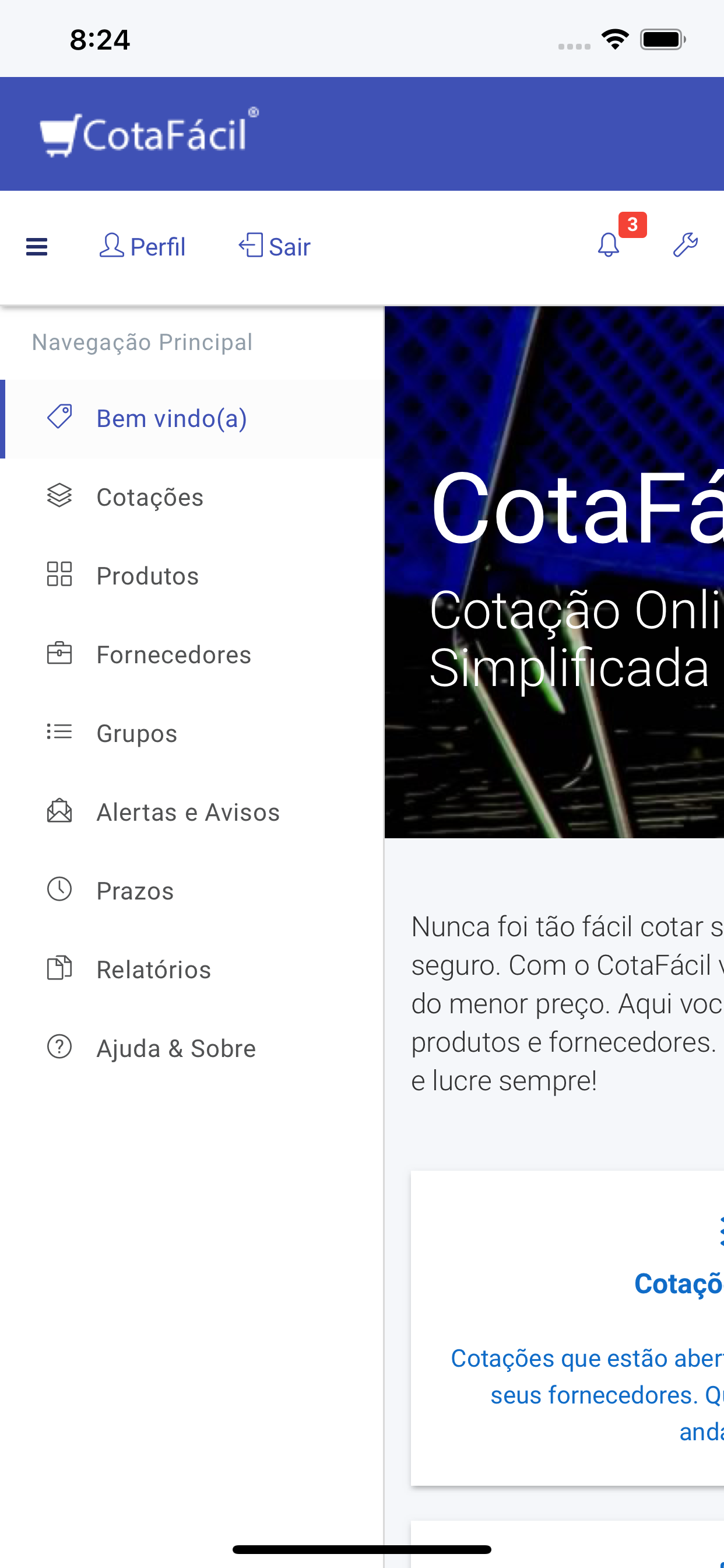 CotaFácil Administrador