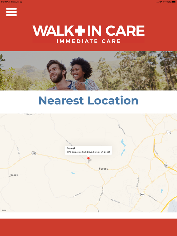 Walk-In-Care iPad screenshot
